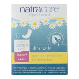 Natracare Natural Ultra Pads Super Plus W/organic Cotton Cover - 12 Pack