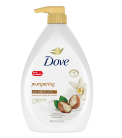 Dove Purely Pampering Body Wash with Pump Shea Butter with Warm Vanilla 34 oz