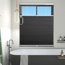 WELLSOURCE Blackout Cellular Shades Cordless, Top Down Bottom Up Blinds for Windows, 1.5" Single Cell Pleated Honeycomb Window Shades for Bedroom (Color: Blackout-Black, size: Contact us)